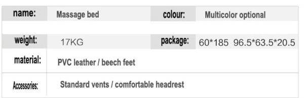 Спа масичка - прилагодлив кревет за масажа, 3 преклопен кауч за масажа, Преносен салон легура на кревет со квадратна перница, Преносен ранец - Image 8