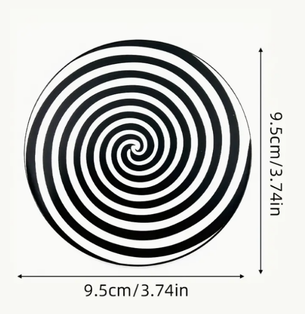 Спирална шема на психолошка сугестија илузија диск, реквизит за магичен настап, новитет вртење топка за семејни активности и забави - неелектричен - погоден за возрасни од 14 години и нагоре. - Image 6