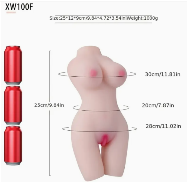 Машка кукла мастурбатор, женско торзо кукла 3 во 1 со големи гради, газ, пичка, секс играчка љубовна кукла во целосна големина за мажи до оргазам, реалистична машка мастурбатор џебна пичка машка секс играчка - Image 3