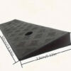 1 пар цврсти црни гумени рампи, 50.04cm x 39.88cm x 4,00cm, текстурирана површина за подобрена безбедност - идеални за автомобили, велосипеди, уреди и инвалидски колички | Издржлив и пренослив сет на рампи, рампи за возила