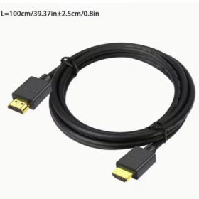 i-zclive Високобрзински HDTV Кабел со Ethernet (RJ45) - Позлатен Машки-на-Машки HDTV 2.0/1.4 Компатибилен, Ултра-Тенок //Apple TV/Blu-ray/Лаптоп/Проектор/Компјутер Кабел, Plug & Play за Стриминг и Гејминг - 1 метар