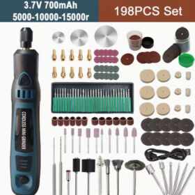 3.7V USB полначлива безжичена електрична дупчалка - 3-брзински прилагодлива мини мелница и ротационна алатка за гравирање, брусење, полиране, дупчење, сечење, отстранување на 'рѓа - 700mAh литиумска батерија, ергономска рачка, компактен дизајн за DIY, изработка на накит, изработка на бижутерија, издржлива конструкција, безжична мелница за професионални, сет за мелнички, безжична дупчалка, машина за дупчење, електрична дупчалка