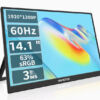 14.1" Пренослив Дисплеј со Вграден Аудио, Резолуција 1920x1200, 60Hz Стапка на Освежување, Напојување преку USB, Компатибилен со iMac, Samsung S8 Серија, P30 Серија, Smartisan, Oneplus 7Plus, Пренослив Дисплеј, Модерен Дисплеј, Дисплеј со USB напојување