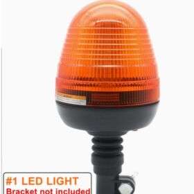 60 LED Аграрен Ротирачки Светло, 3 Режими на Светлина, 12-24V, Килибарна Светлосна Лента - Флексибилен за Моторна Кула, Трактор, Голф, UTV, Приколка, Камион, Опционално со Држач, Без Батерија