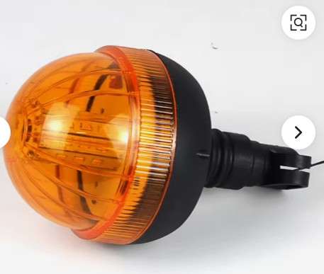 LED-10 - Ново ротирачко трепкачко светло со килибарна светлина, стробоскопска LED светилка за итни случаи на покрив, камион, приколка, IP65, водоотпорна 12-24V - Image 2