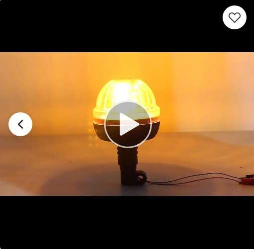 LED-10 - Ново ротирачко трепкачко светло со килибарна светлина, стробоскопска LED светилка за итни случаи на покрив, камион, приколка, IP65, водоотпорна 12-24V - Image 3