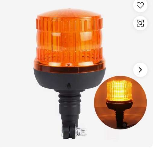 LED-13 - Ново ротирачко LED светло за предупредување во итни случаи, килибарно, стробоскопско светло, трепкачки столбни светла за камион и трактор, 12-24V DC IP65, водоотпорно 60