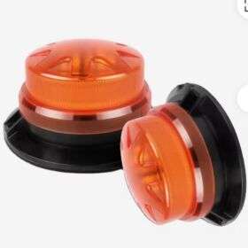 LED-01 - Ново HJ LED-01 12V 24W жолто LED светло за итни случаи, стробоскопско предупредувачко светло, ротирачко трепкачко, додатоци за трактори, 1 година