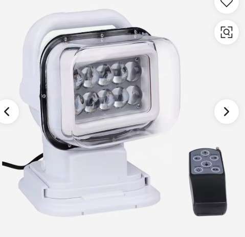 VR-H50W - LED светло за далечинско управување за морски теренски камион, автомобил, брод, ротационо светло за пребарување 50W 360 степени за автомобили, автоматско LED светло за пребарување - Image 5
