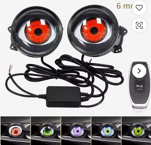 DLS-480 - Модифицирано 3-инчно динамичко LED светло за автомобил „Devil Eye“ со трепкачка декоративна леќа од нов стил со далечинско автоматско надворешно осветлување