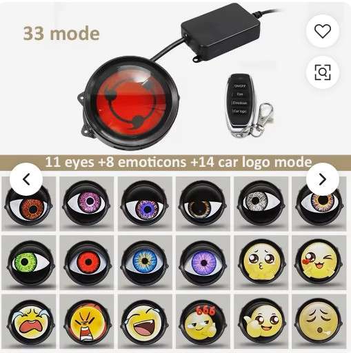 DLS-480 - Модифицирано 3-инчно динамичко LED светло за автомобил „Devil Eye“ со трепкачка декоративна леќа од нов стил со далечинско автоматско надворешно осветлување - Image 2