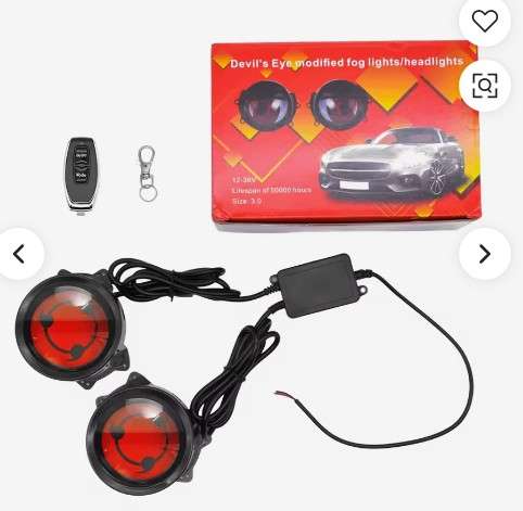 DLS-480 - Модифицирано 3-инчно динамичко LED светло за автомобил „Devil Eye“ со трепкачка декоративна леќа од нов стил со далечинско автоматско надворешно осветлување - Image 5