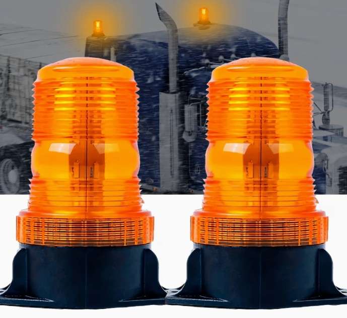 2 парчиња LED строб светла, 12V-24V килибарени 30 LED предупредувачки безбедносни трепкачки светла за виљушкар, камион, трактор, колички за голф, UTV, автомобил, автобус