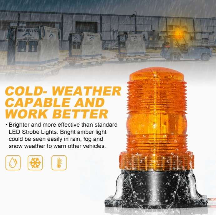 2 парчиња LED строб светла, 12V-24V килибарени 30 LED предупредувачки безбедносни трепкачки светла за виљушкар, камион, трактор, колички за голф, UTV, автомобил, автобус - Image 8