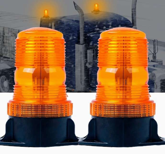 2 парчиња LED строб светла, 12V-24V килибарени 30 LED предупредувачки безбедносни трепкачки светла за виљушкар, камион, трактор, колички за голф, UTV, автомобил, автобус - Image 3